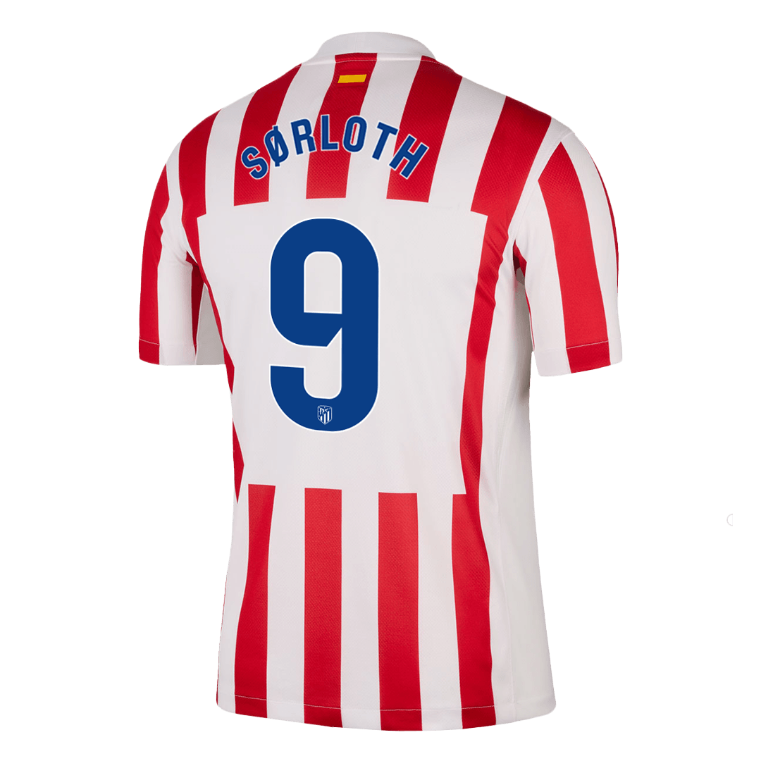 SØRLOTH #9 Atletico Madrid Home Soccer Jersey 2025/26 Red&White