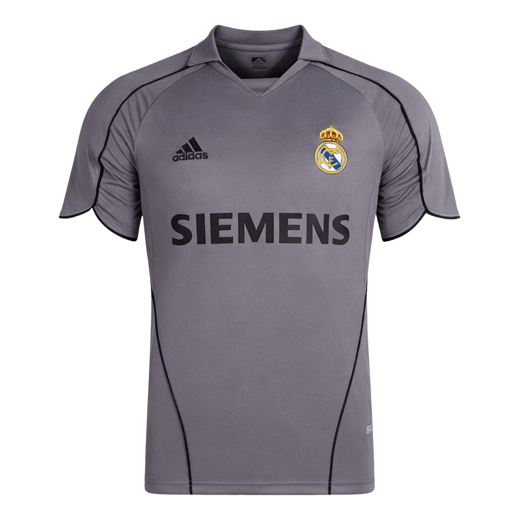 Men Retro Fan Version 05/06 Real Mardid Third Soccer Jersey Grey