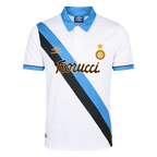Men Retro Fan Version 94/95 Inter Milan Away Soccer Jersey Short Sleeve White