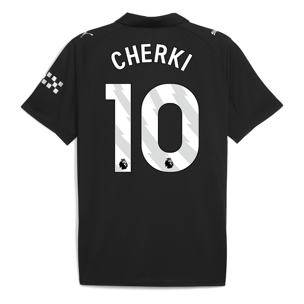 CHERKI #10 Manchester City Away Soccer Jersey 2025/26 Black