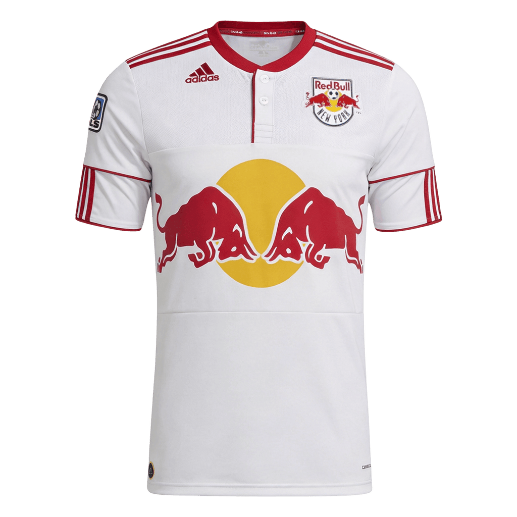 Men Retro Fan Version 2010 New York Red Bulls Home Soccer Jersey Short Sleeve White