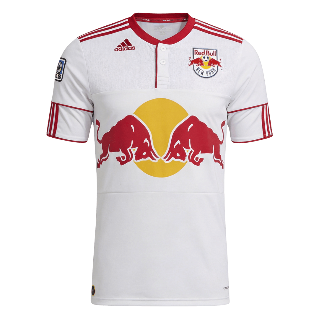 Men Retro Fan Version 2010 New York Red Bulls Home Soccer Jersey Short Sleeve White