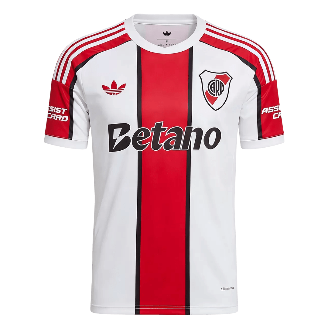 Men Fan 26/27 River Plate Away Soccer Jersey Short Sleeve White