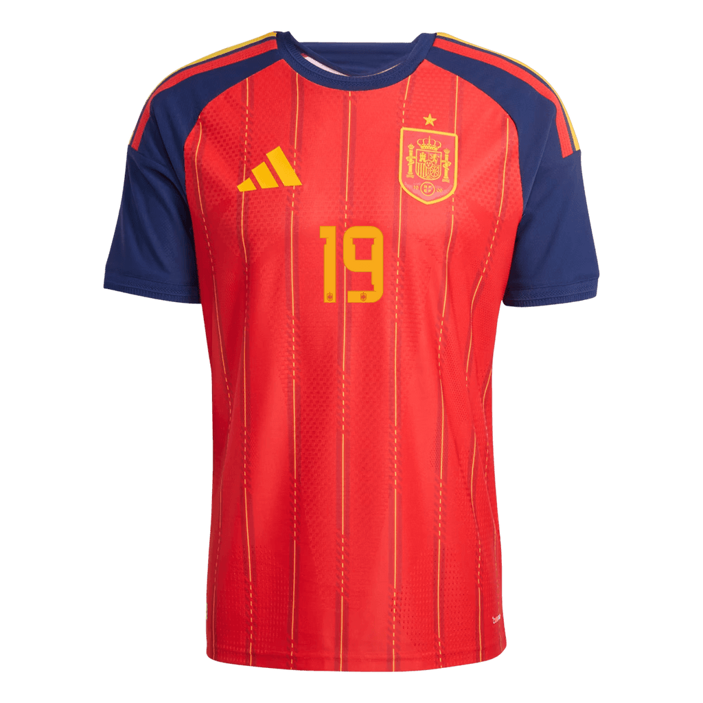 LAMINE YAMAL #19 Player Version Spain Home Soccer Jersey World Cup 2026 Red