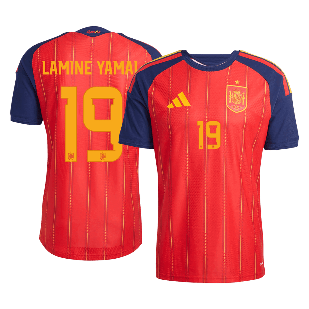 LAMINE YAMAL #19 Player Version Spain Home Soccer Jersey World Cup 2026 Red