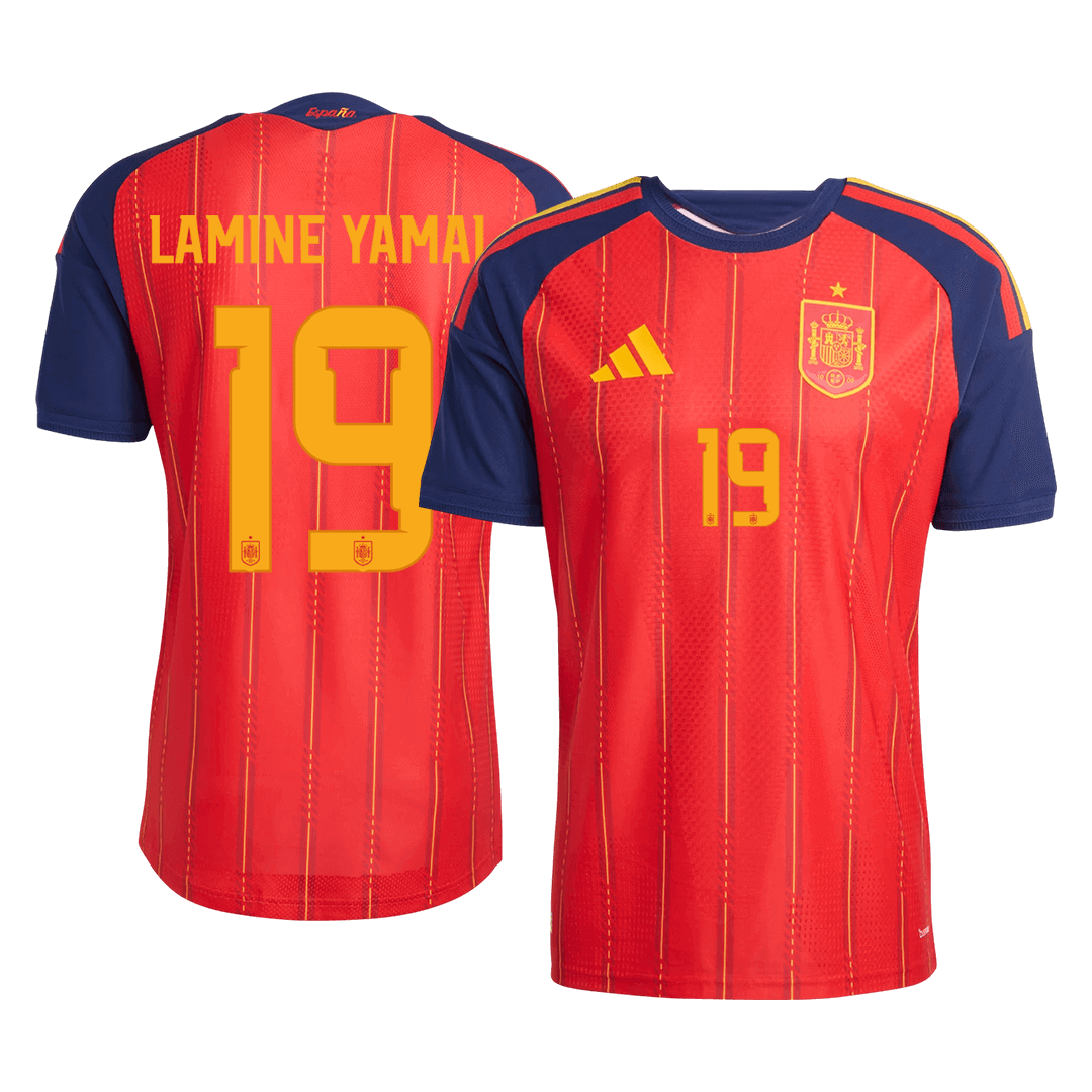 LAMINE YAMAL #19 Player Version Spain Home Soccer Jersey World Cup 2026 Red