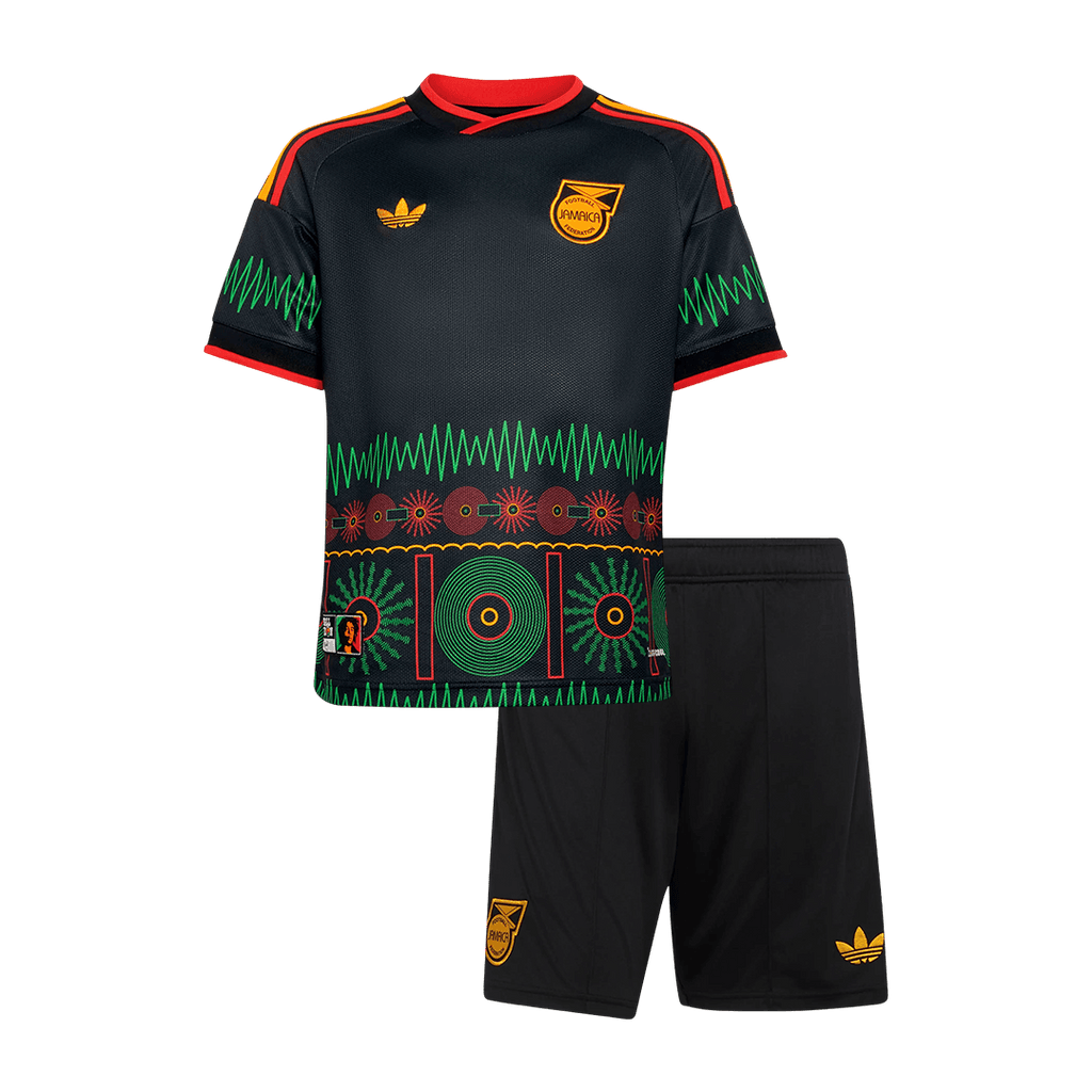 Kids Jamaica Away Soccer Jersey Kit (Jersey+Shorts) World Cup 2026 Black
