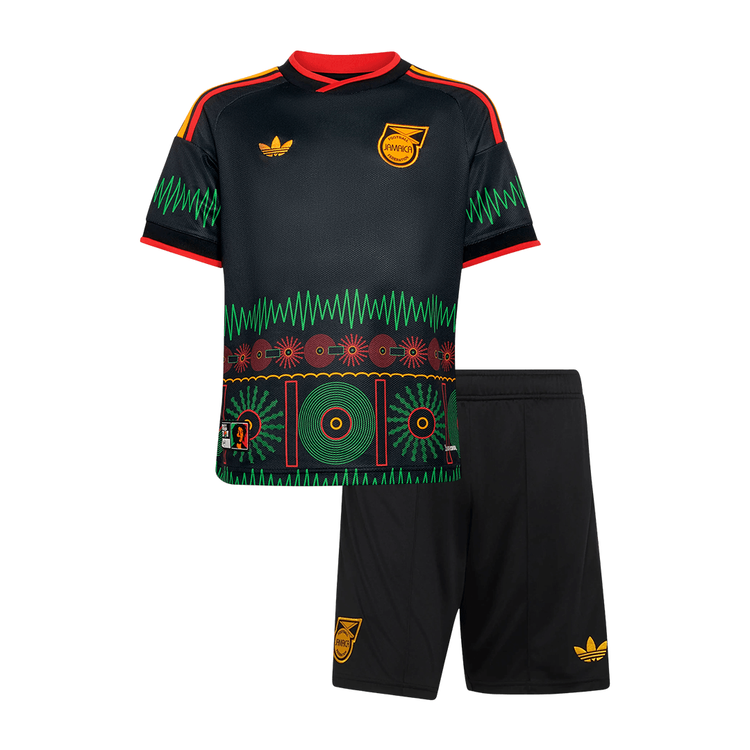 Kids Jamaica Away Soccer Jersey Kit (Jersey+Shorts) World Cup 2026 Black