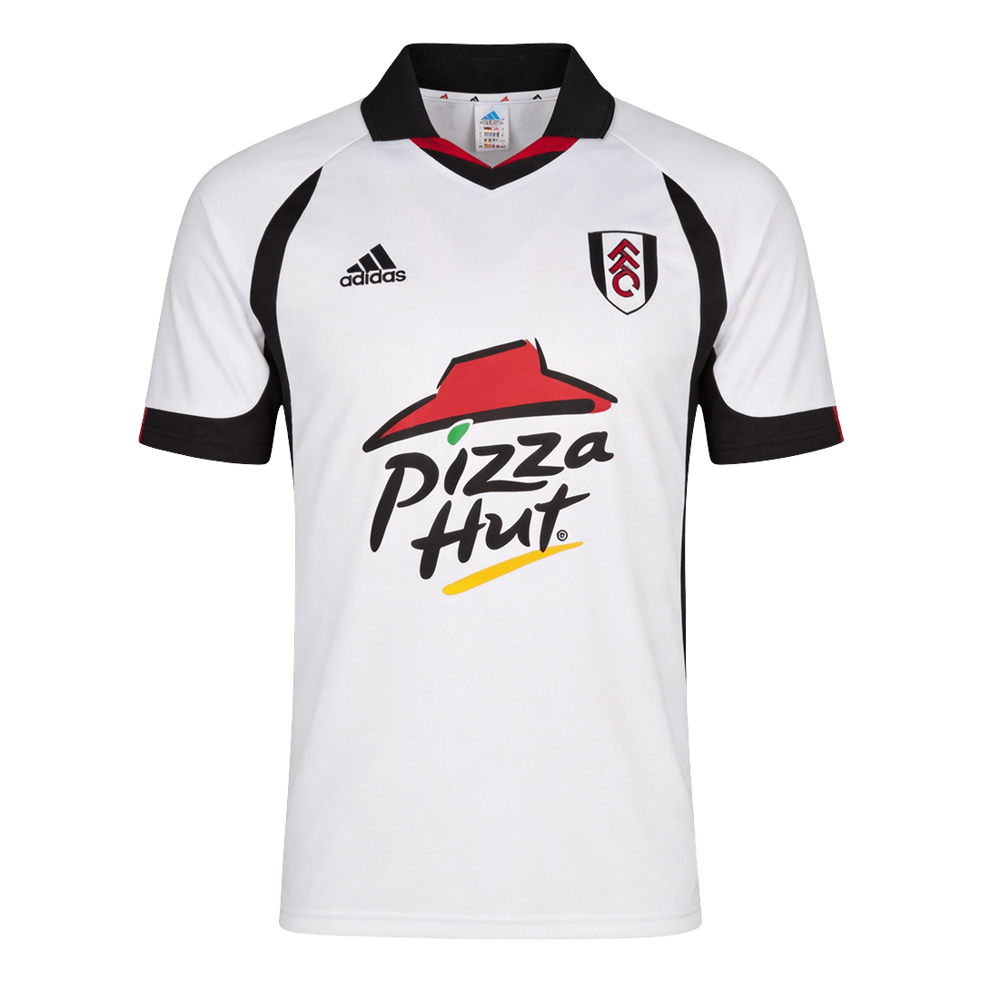 Men Retro Fan Version 01/02 Fulham Home Soccer Jersey White