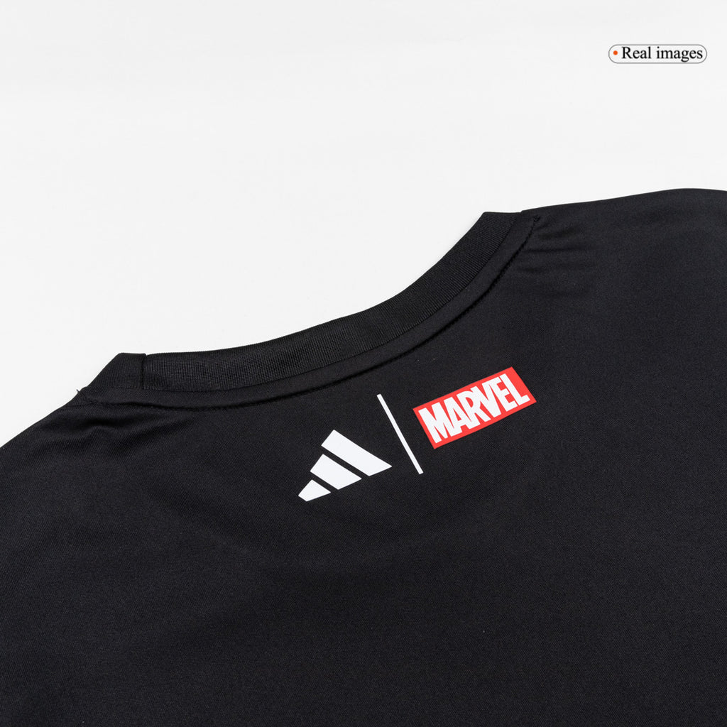 Real Madrid X Marvel Long Sleeve Soccer Jersey 25/26 Black