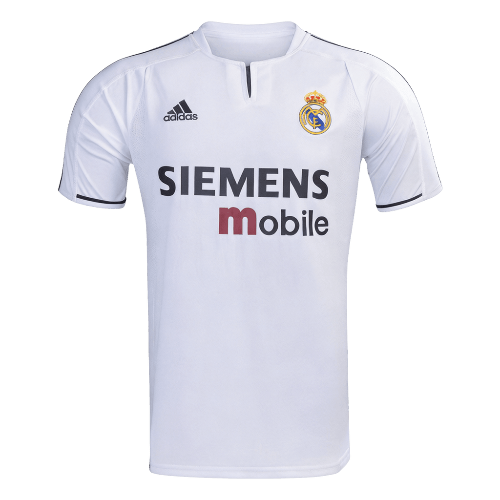 Men Retro Fan Version 03/04 Real Mardid Home Soccer Jersey White