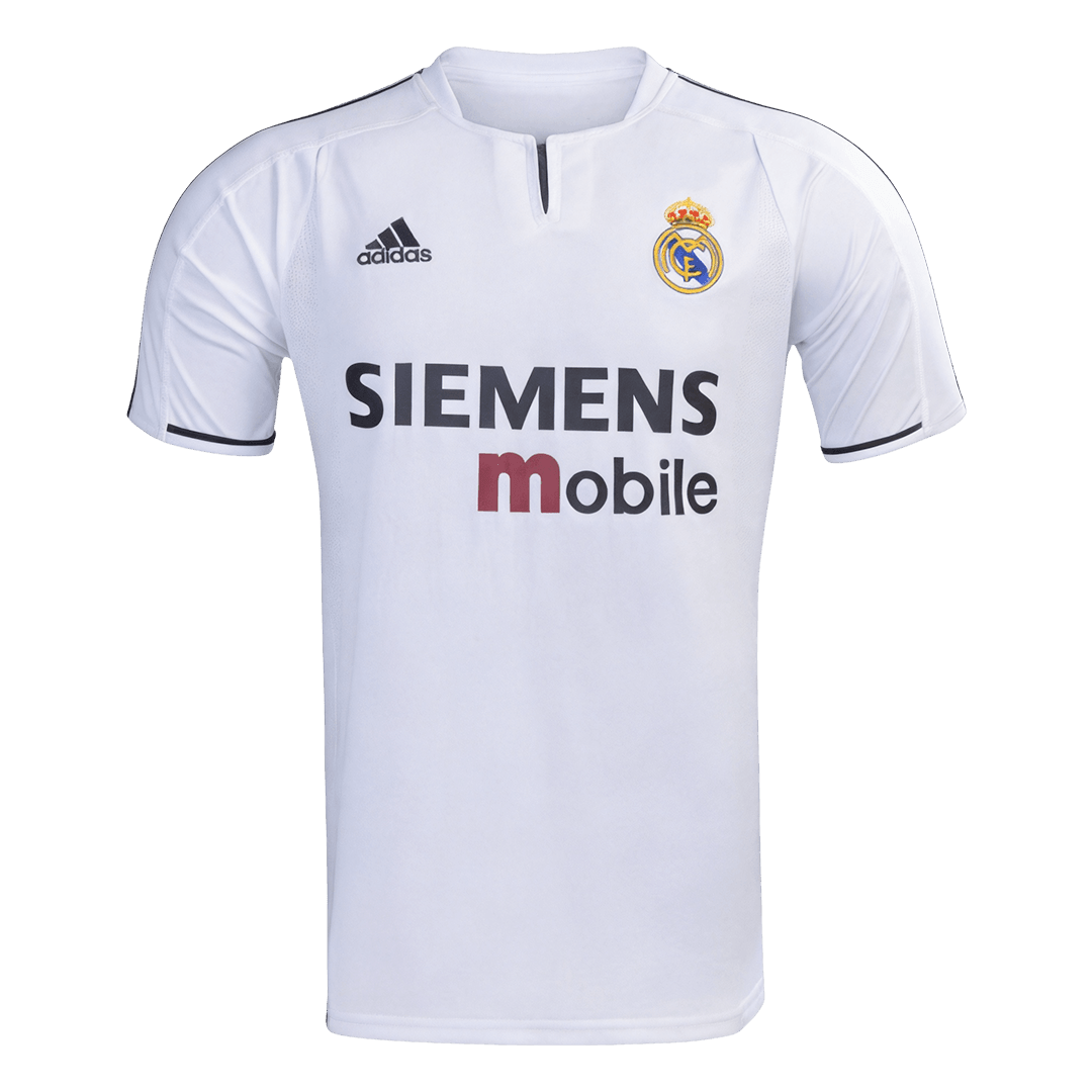 Men Retro Fan Version 03/04 Real Mardid Home Soccer Jersey White