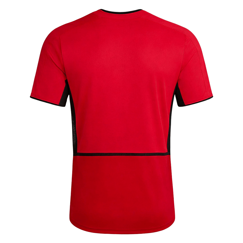 Men Retro Fan Version 02/04 Manchester United Home Soccer Jersey Short Sleeve Red