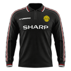 Retro 1998 Manchester United Away Long Sleeve Jersey Black
