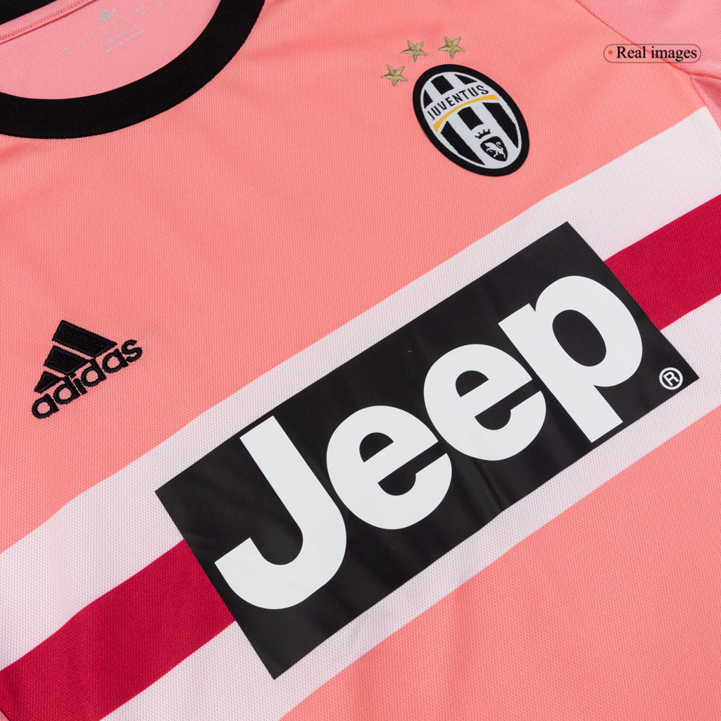 Retro 15/16 Juventus Away Long Sleeve Jersey Pink