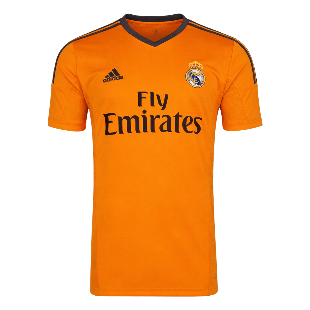 Men Retro Fan Version 13/14 Real Mardid Third Soccer Jersey Orange