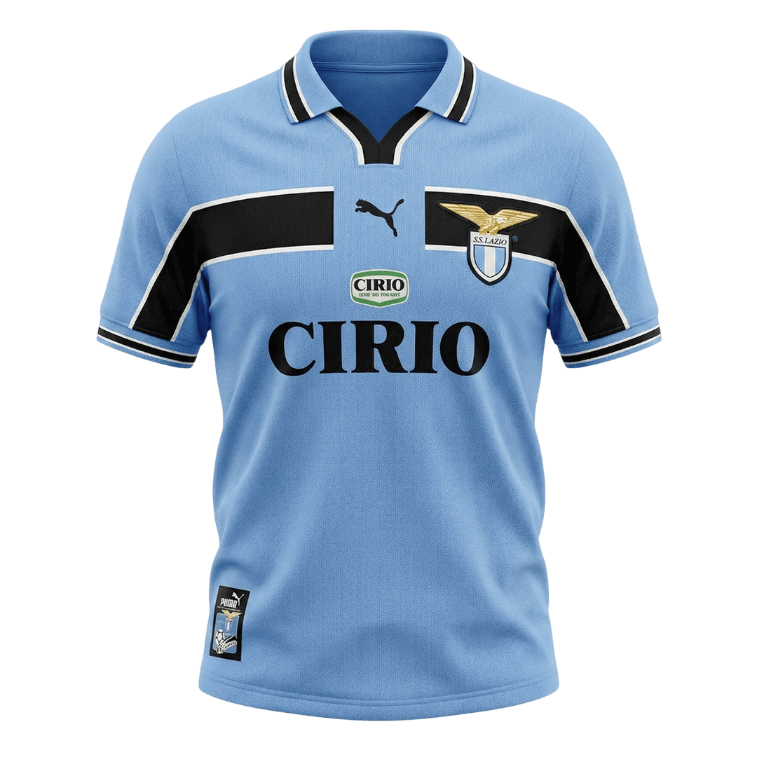 Retro 98/99 Lazio Home Soccer Jersey Blue