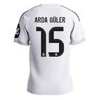 ARDA GÜLER #15 Authentic Real Madrid Home Soccer Jersey 2025/26 White