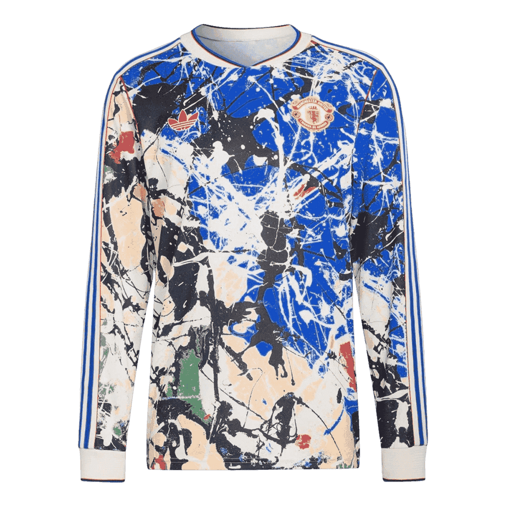 Manchester United x Stone Roses Long Sleeve Soccer Jersey 25/26 Blue