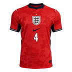 RICE #4 Player Version England Away Soccer Jersey World Cup 2026 Red