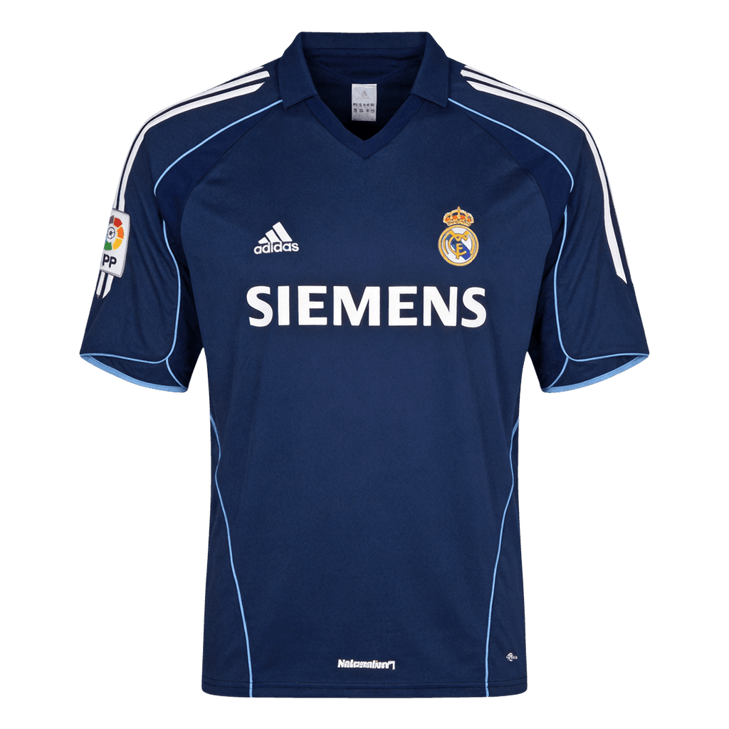 Men Retro Fan Version 05/06 Real Mardid Away Soccer Jersey Navy