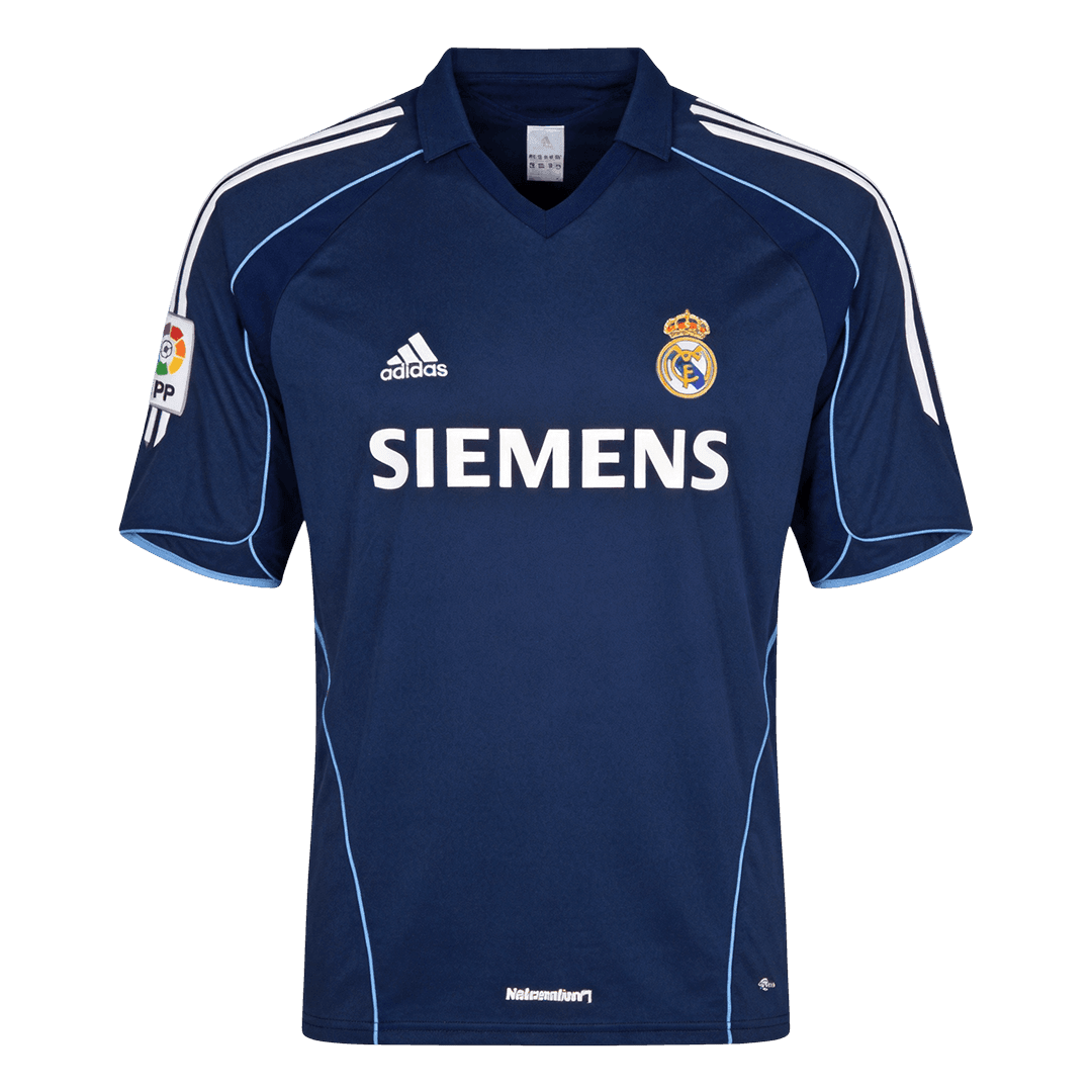Men Retro Fan Version 05/06 Real Mardid Away Soccer Jersey Navy