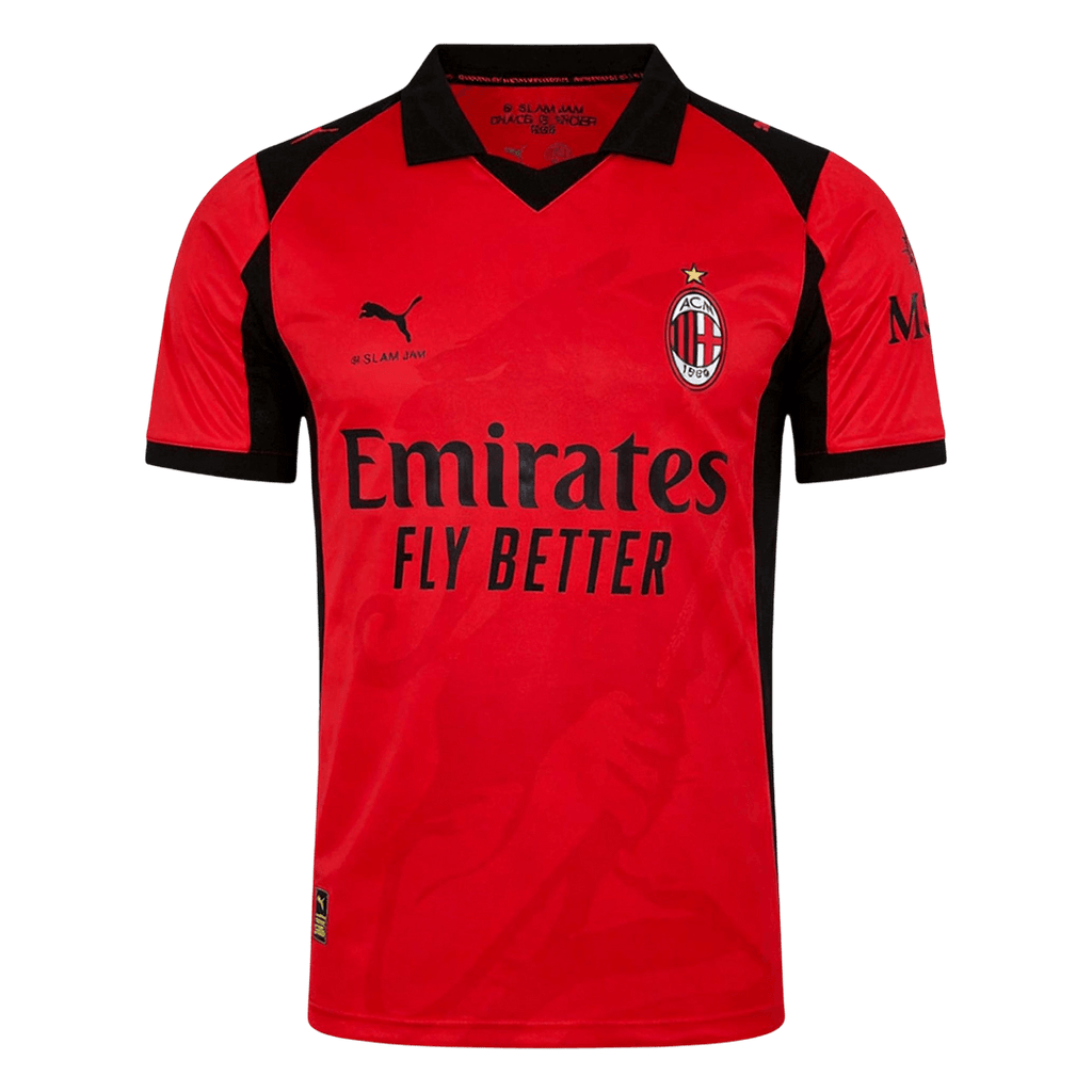 AC Milan x Slam Jam Soccer Jersey 2025/26 Red