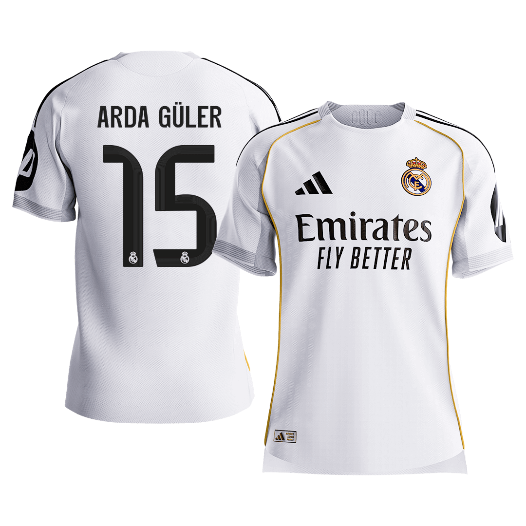 Real Madrid 2025/26 Home Soccer Jersey - ARDA GÜLER #15 - Player Version