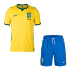 Brazil Home Soccer Jersey Kit (Jersey+Shorts) World Cup 2026 Yellow