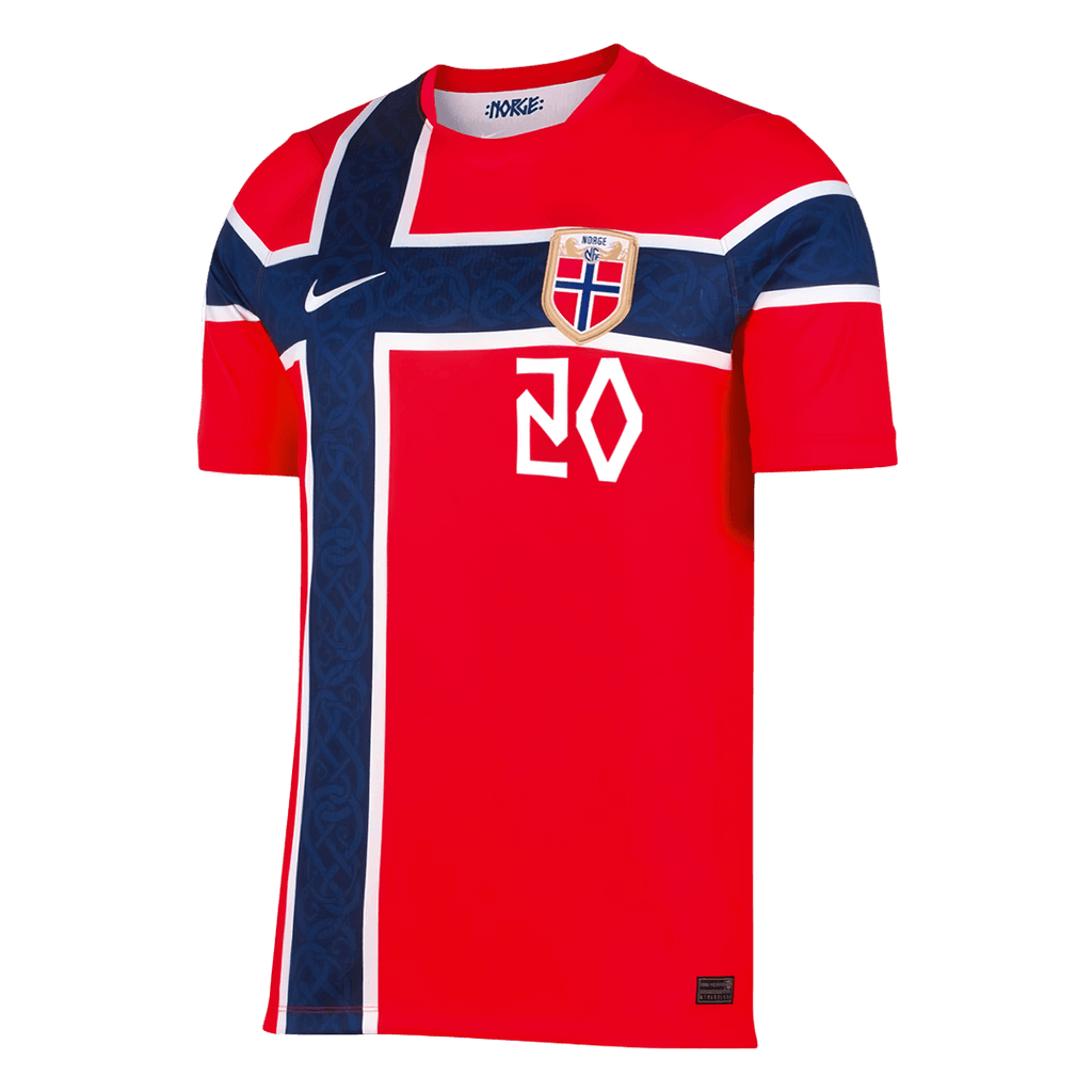 NUSA #20 Norway Home Soccer Jersey World Cup 2026 Red