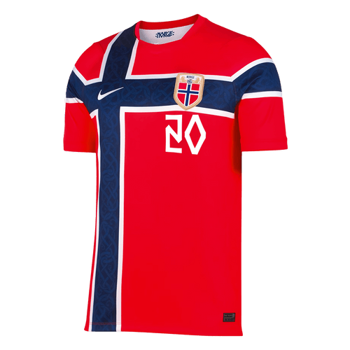 NUSA #20 Norway Home Soccer Jersey World Cup 2026 Red