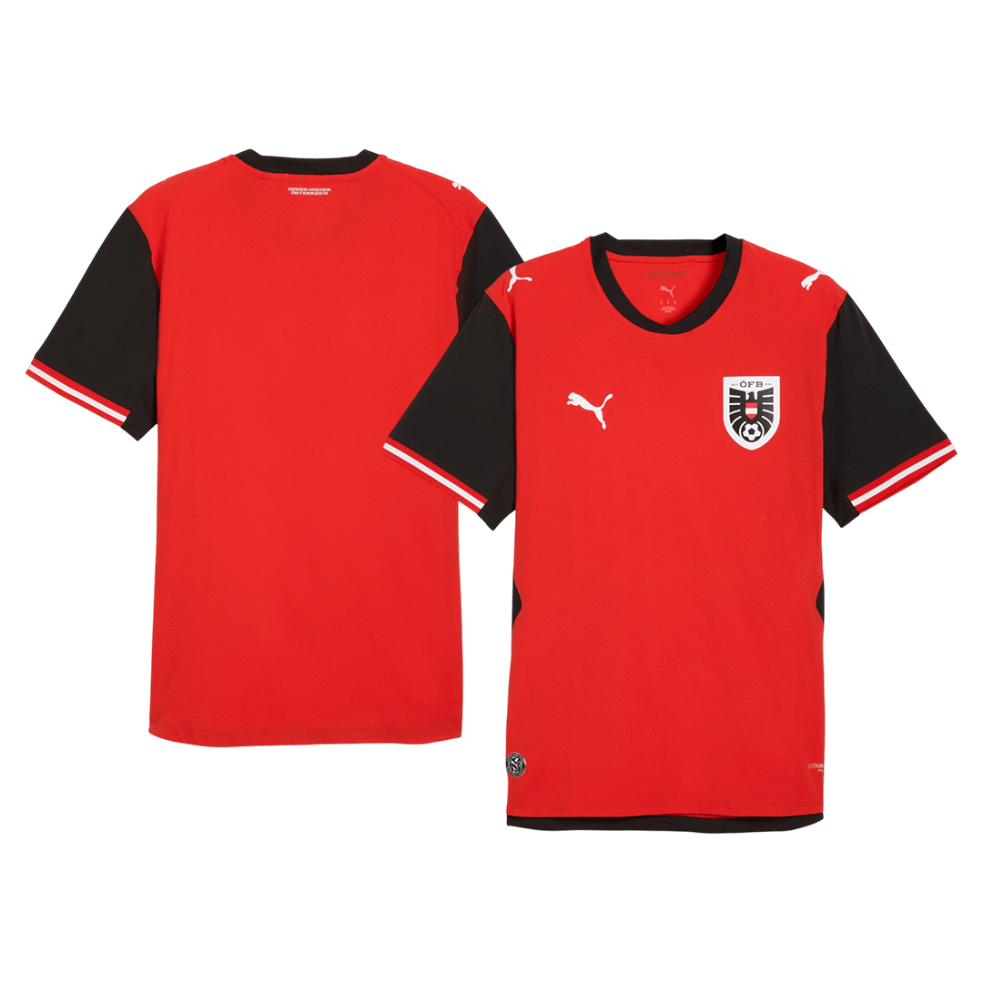 Player Version Austria Home Soccer Jersey World Cup 2026 Red