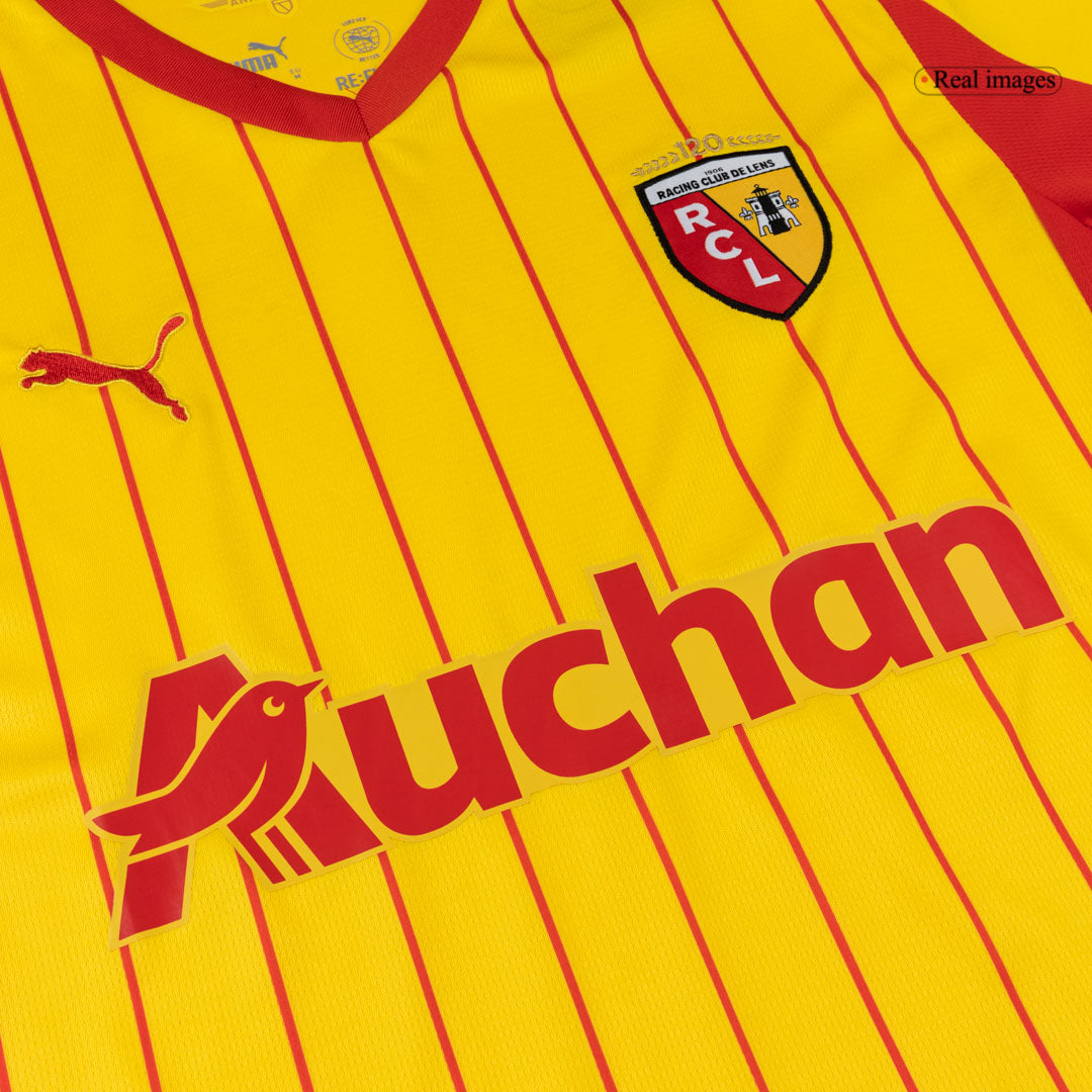 THAUVIN#10 RC Lens Home Soccer Jersey 25/26 Red&Yellow