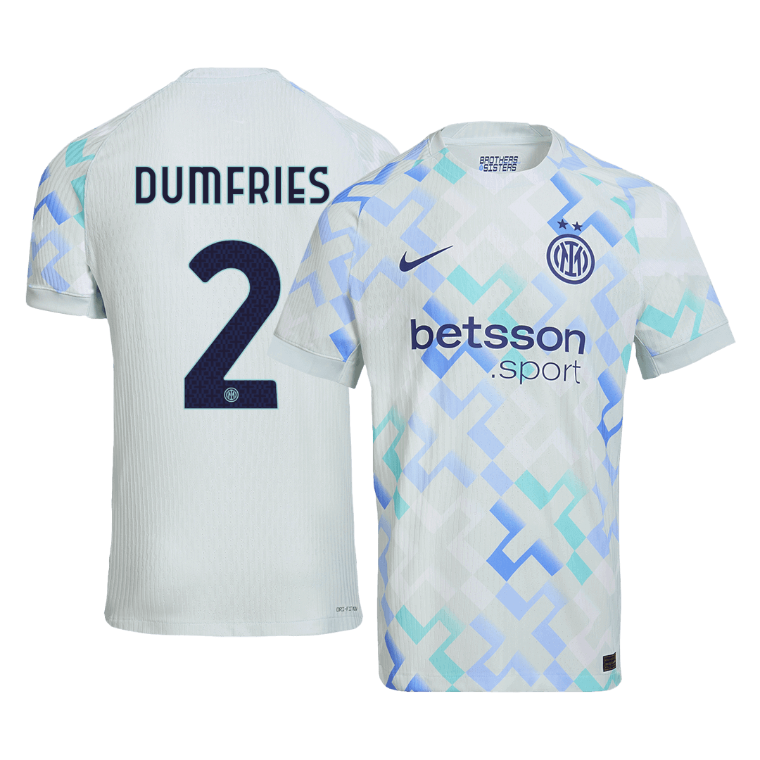 Inter Milan 2025/26 Away Soccer Jersey - DUMFRIES #2 - Player Version