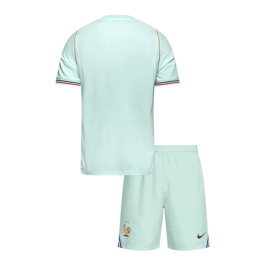 Kid's France Away Soccer Jersey Kit(Jersey+Shorts) World Cup 2026 Mint Green