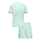 Kid's France Away Soccer Jersey Kit(Jersey+Shorts) World Cup 2026 Mint Green