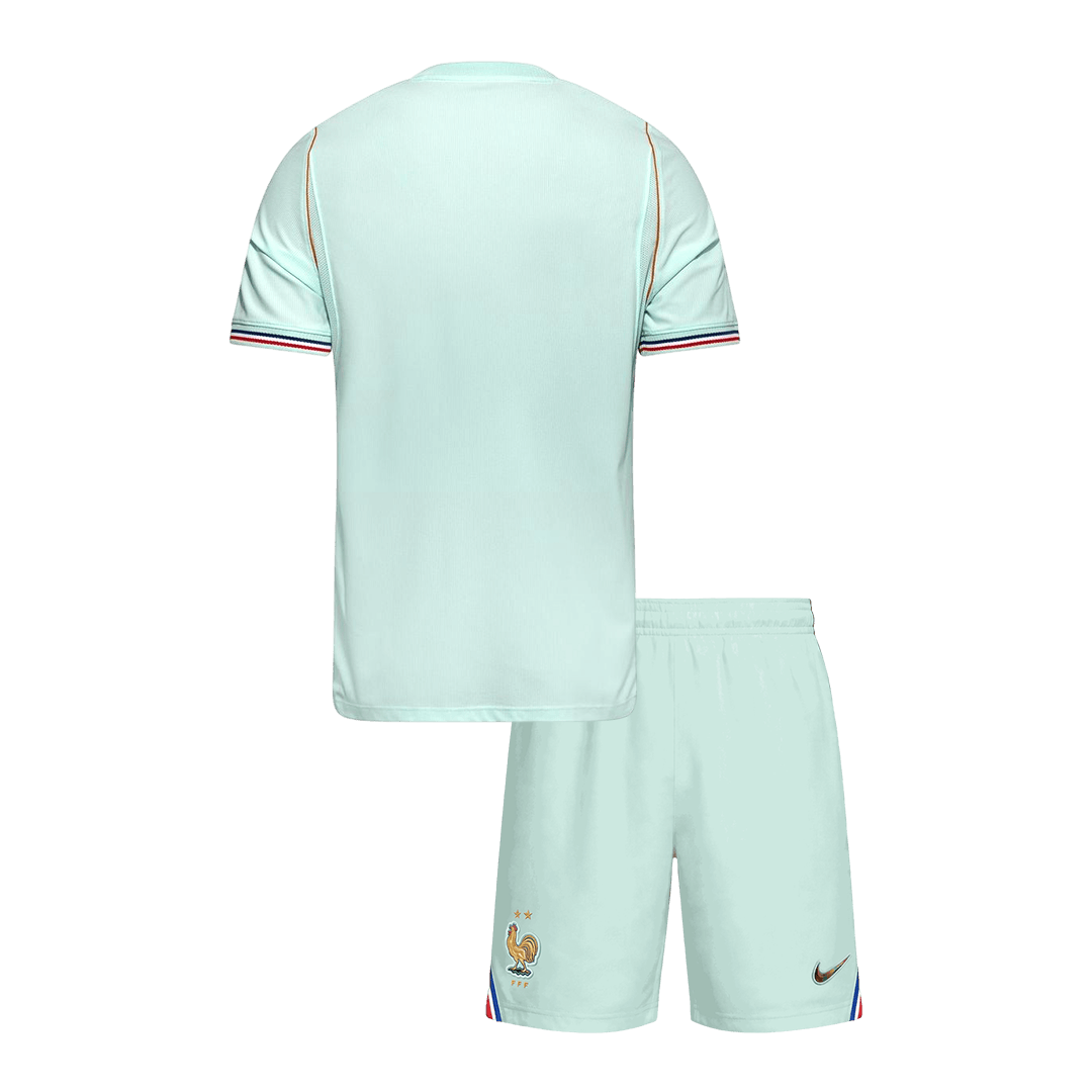 Kid's France Away Soccer Jersey Kit(Jersey+Shorts) World Cup 2026 Mint Green