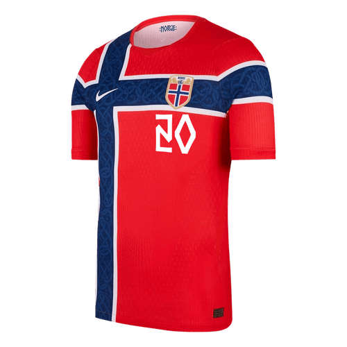 NUSA #20 Player Version Norway Home Soccer Jersey World Cup 2026 Red