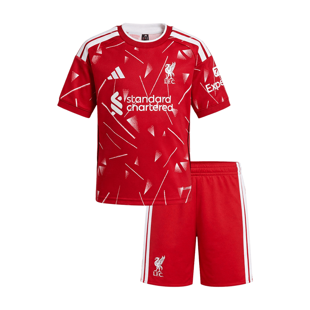Kids Liverpool Home Soccer Jersey Kit (Jersey+Shorts) 2026/27 Red