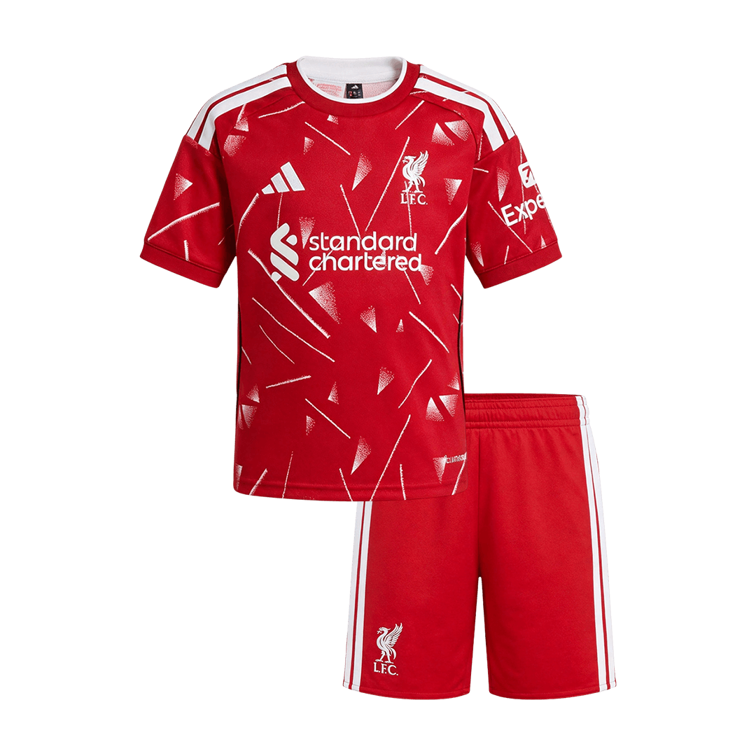 Kids Liverpool Home Soccer Jersey Kit (Jersey+Shorts) 2026/27 Red
