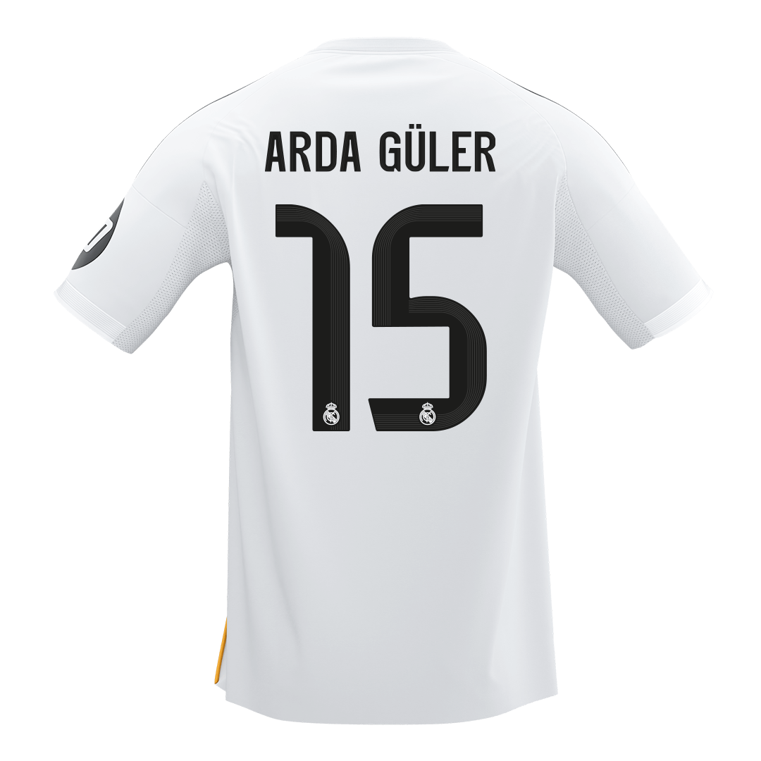 ARDA GÜLER #15 Real Madrid Home Soccer Jersey 2025/26 White