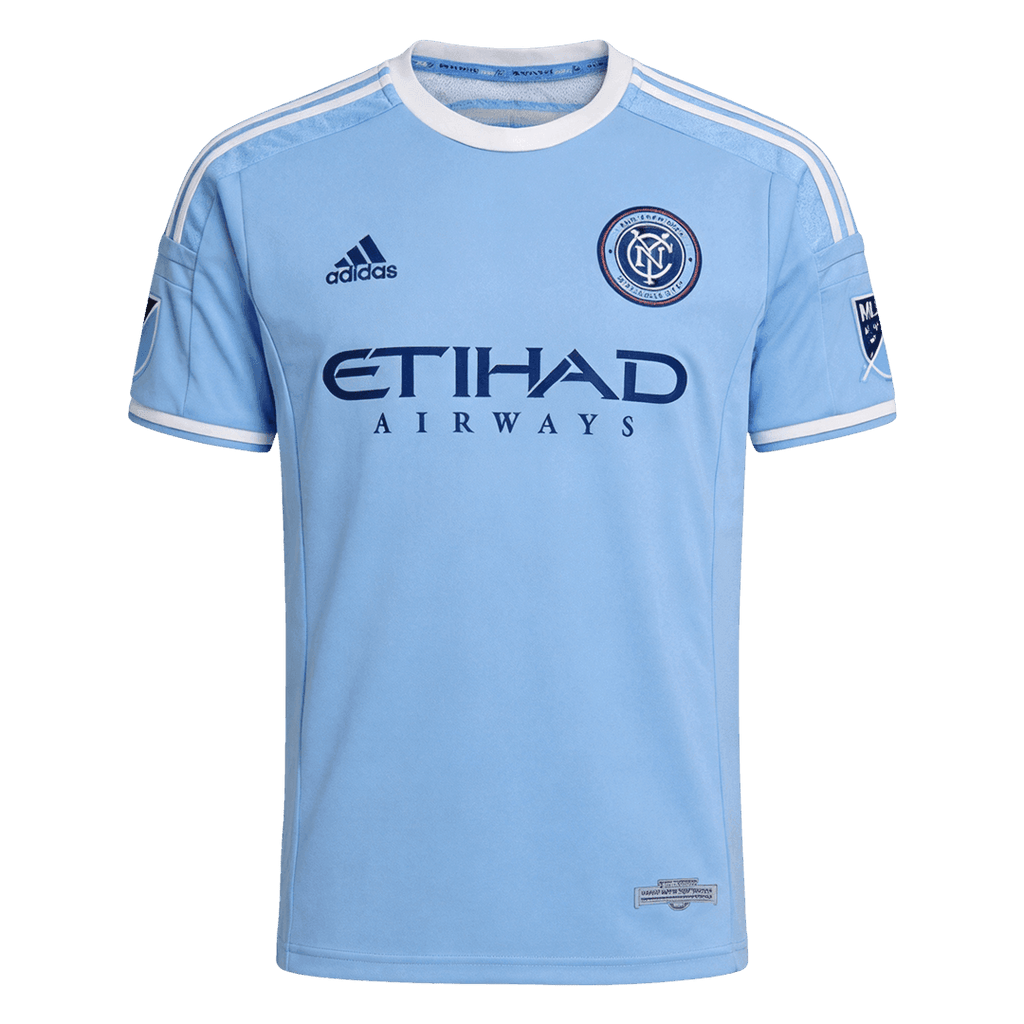 Men Retro Fan Version 2015 New York City Home Soccer Jersey Blue