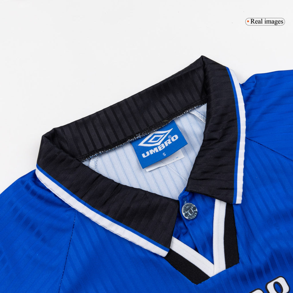Retro 96/97 Manchester United Third Soccer Jersey Blue