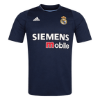 Men Retro Fan Version 03/04 Real Mardid Away Soccer Jersey Navy