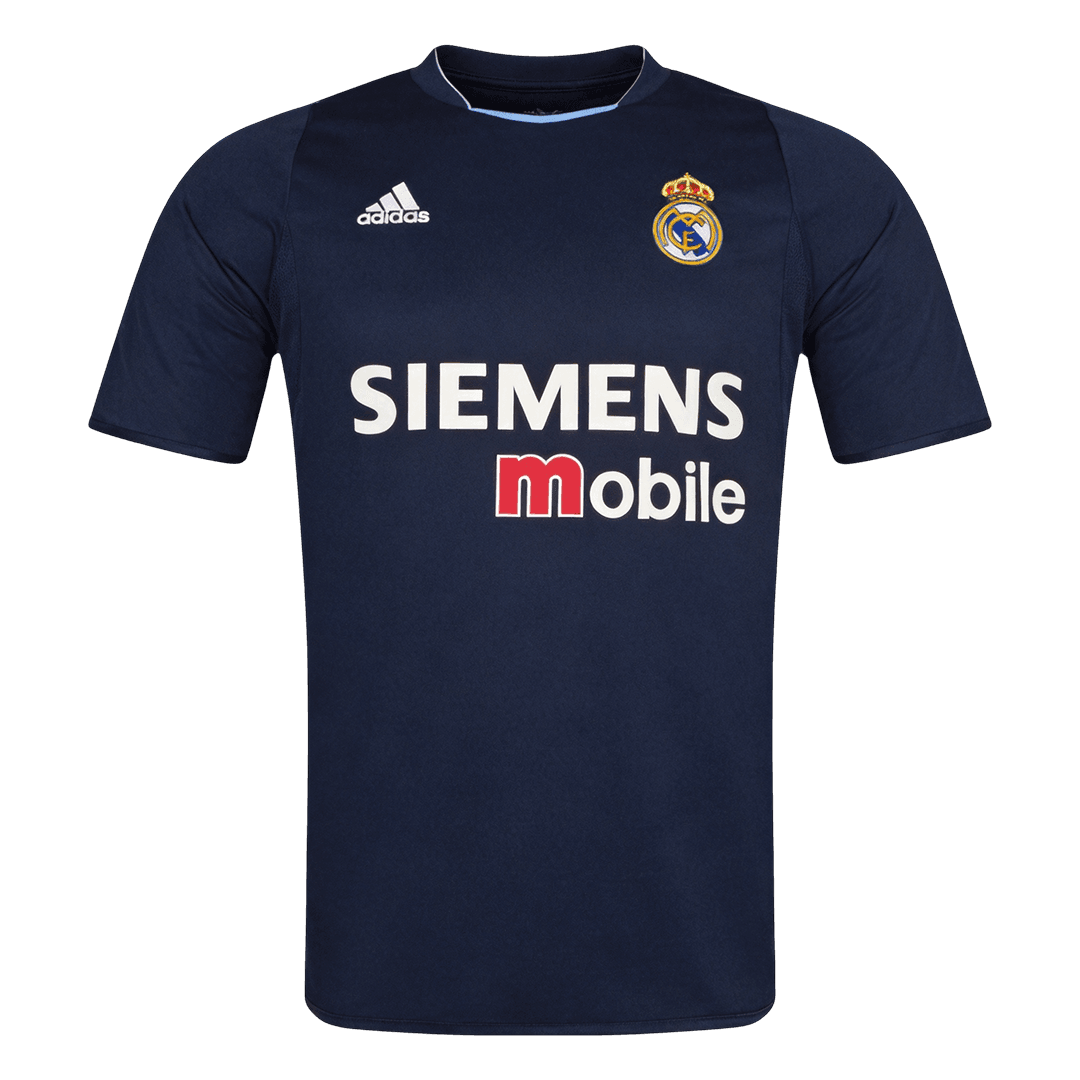 Men Retro Fan Version 03/04 Real Mardid Away Soccer Jersey Navy