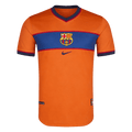 Men Retro Fan Version 98/99 Barcelona Third Soccer Jersey Short Sleeve Orange