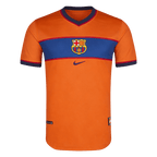 Men Retro Fan Version 98/99 Barcelona Third Soccer Jersey Short Sleeve Orange