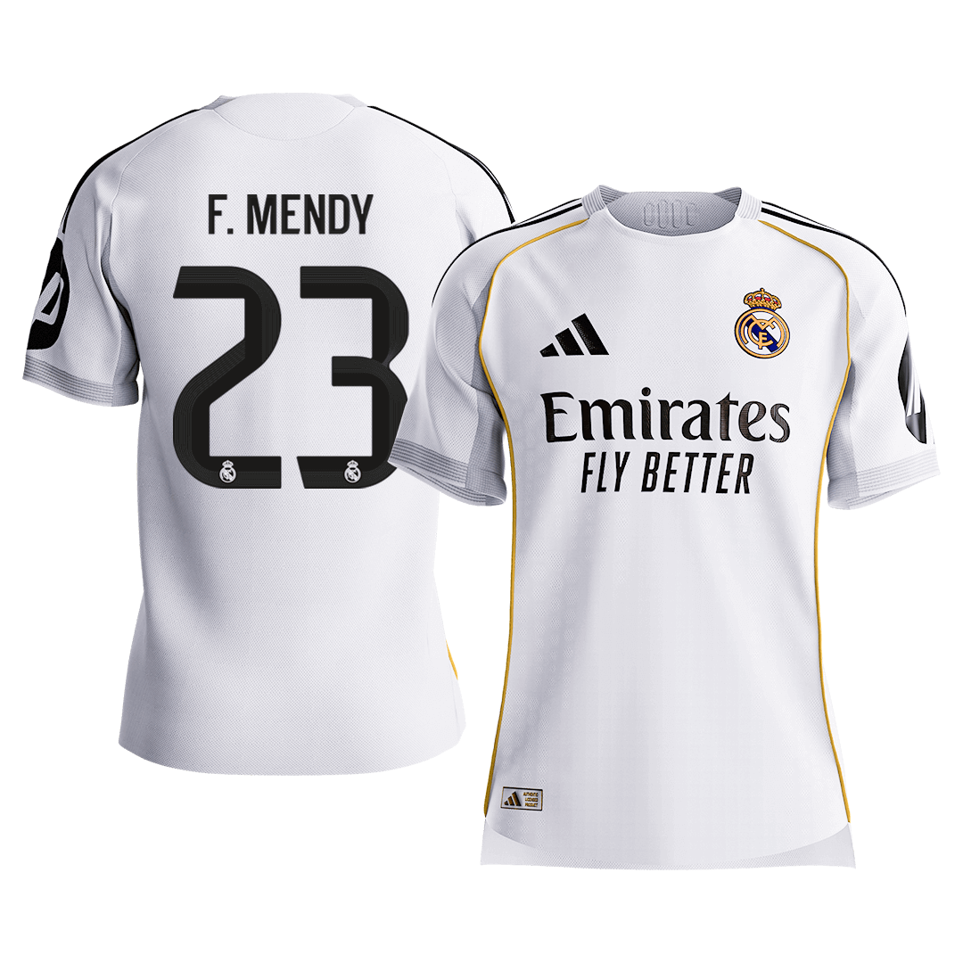 Real Madrid 2025/26 Home Soccer Jersey - F.MENDY #23 - Player Version