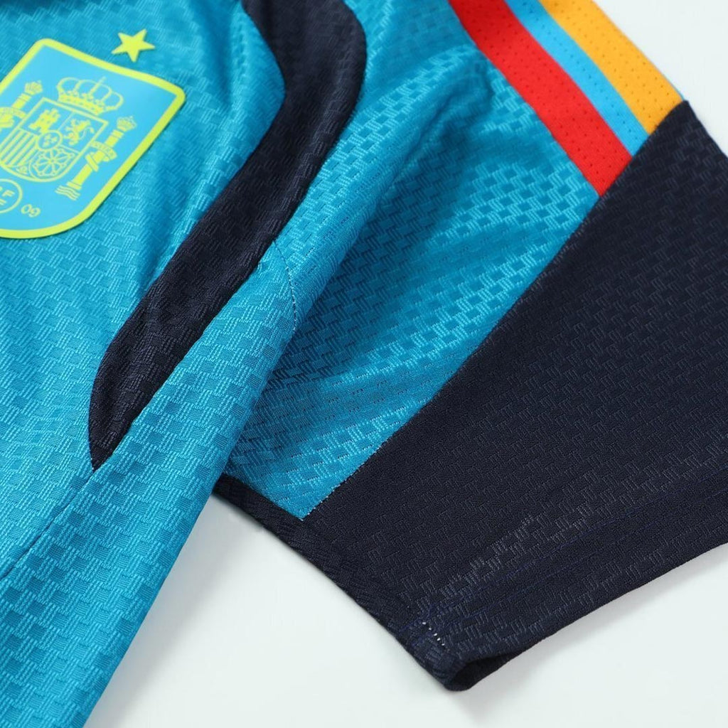 Player Version Spain Pre-match Soccer Jersey Kit(Jersey+Shorts) World Cup 2026 Blue