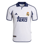 Men Retro Fan Version 2000/01 Real Mardid Home Soccer Jersey White